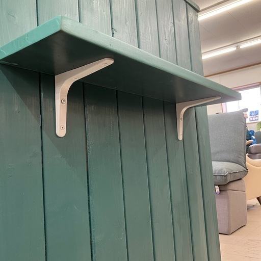 ハンドメイド　カウンターデスク　什器にも　グリーン　公田店