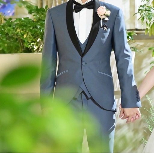 タキシード 結婚式 グレーブルー【名古屋市一社】
