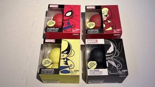 MARVEL KIDROBOT スパイダーマン アイアンマン ウルヴァリン ヴェノム 4個セット
