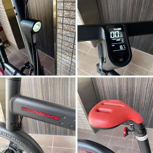 ●HONBIKE ホンバイク●チェーンレス折り畳み電動アシスト自転車 電動自転車