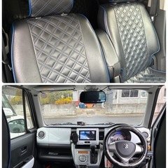 4WD ハスラー ワンオーナーレザーシート車高調、ETC、TVナビ車検付の画像