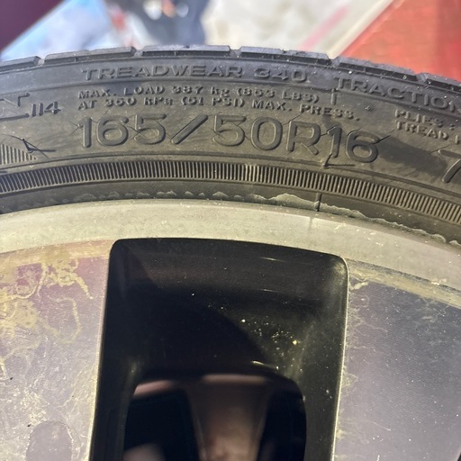 値引き可‼️165/55R16‼️アルミホイールタイヤセット‼️