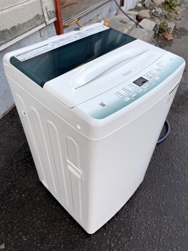 札幌市内配送可 21年製 美品 Haier ハイアール 4.5kg 全自動洗濯機 JW-U45HK