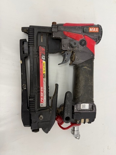 中古　MAX HA25/4J 4Jステープル　釘打ち機　4mm 又釘　マックス　鉄砲　 高圧　エアタッカ