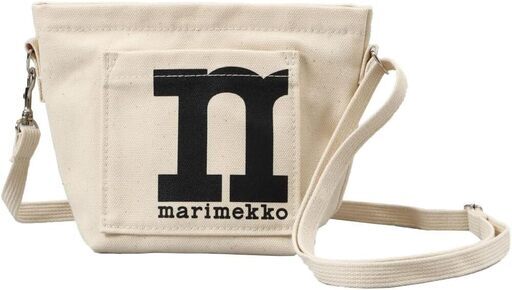 marimekko マリメッコ ショルダーバッグ コットン レディース バッグ カバン かわいい ブランド おしゃれ ホワイト ロゴ