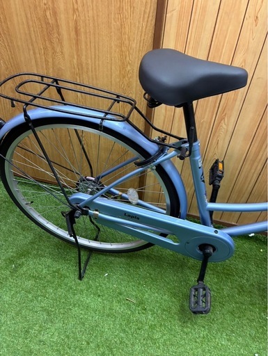 アサヒサイクルラピス26インチカゴ付き自転車ママチャリブルー 