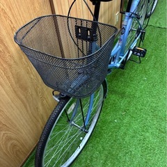 アサヒサイクル　ラピス　26インチ　カゴ付き自転車　ママチャリ　ブルーの画像