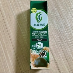 【未使用】利尻昆布 エキス配合　ヘアカラー シャンプー 白髪用　ブラックの画像