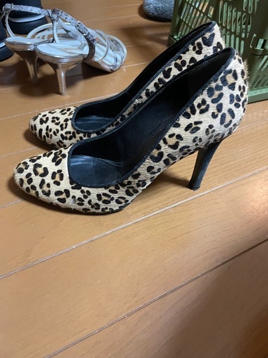 レオパード柄 ハイヒール パンプス 豹柄 ラウンドトゥ