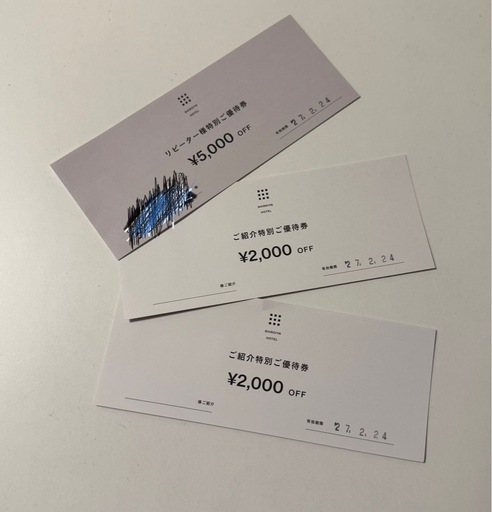 白井屋ホテル 宿泊券 割引券 3枚セット ¥9,000OFF