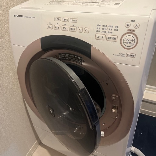シャープ ドラム式洗濯機 ES-S7G 2022年製 動作OK 乾燥付き (グミ 