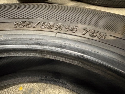 2023年製 YOKOHAMA 155/65R14 4本 バリ溝 8分山 軽自動車に タントNBOXワゴンRルークス