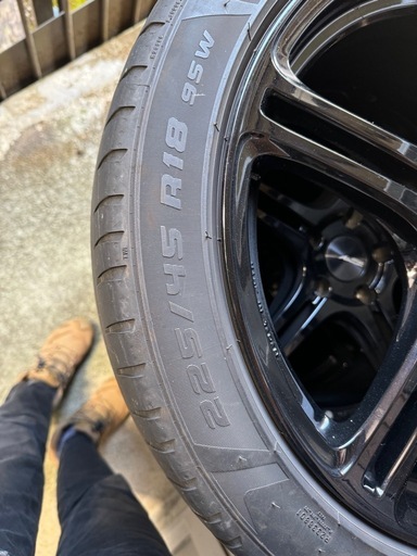 BS POTENZA Adrenalin SW005 4本セット 18x7.5J+45 114.3 57 ピレリDRAGON SPOR