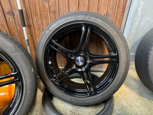 BS POTENZA Adrenalin SW005 4本セット 18x7.5J+45 114.3 57 ピレリDRAGON SPOR