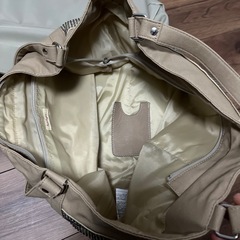 トートバッグ　ショルダーバック　ラインストーンバッグ　ベージュ　シルバーの画像