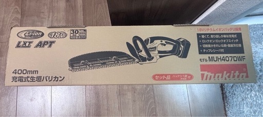 新品・未開封　マキタ 18V 400mm 充電式生垣バリカン (ヘッジトリマー) MUH407DWF