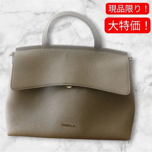 FURLA フルラ　ハンドバッグ　ショルダーバック　グレー　かばん　カバン