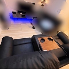 ニトリ リクライニングソファ 電動ソファ 美品 3人掛けソファ 3人用の画像