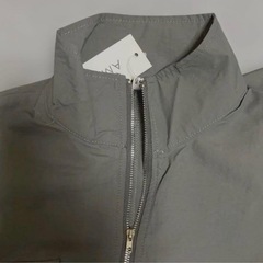 新品未使用グレー ロングワンピース 長袖　ウエスト紐ありの画像