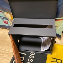 商談中 未使用 八番屋 郵便ポスト メールボックス 壁掛け ポスト 鍵付き 木目調 ネコポス対応の画像