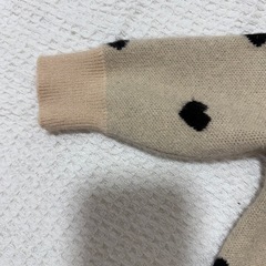 ベビー ロンパース ハート柄 ベージュ 韓国風 かわいい 秋冬の画像