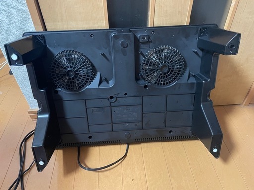 山善　2口IH調理器脚付