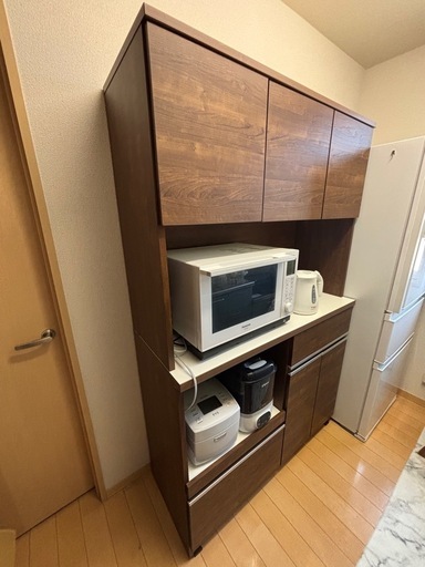 取りに来れる方限定！ハイタイプのキッチンボードです！ キッチンボード(上置き・ダストボックス付き リガーレ100KBハイタイプ