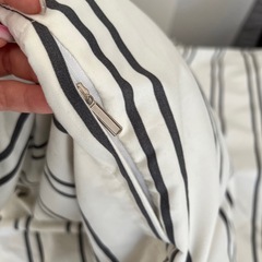 2ヶ月のみ使用　ストライプ掛け布団カバーセット　セミダブル用掛け布団の画像