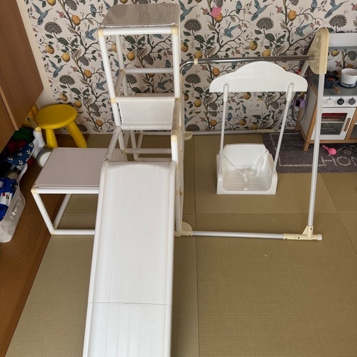 【納得のロングすべり台＋3段ジム】プレミアム おりたたみロングスロープ キッズパークジャングルジム ブランコ ノナカワールド