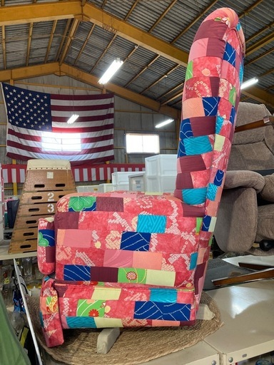 1点もの‼︎　てらすこーぼ KIMONO ハイバックソファ