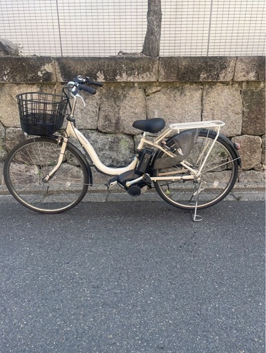 【京都発】京の楽チャリ　電動アシスト自転車　ヤマハ　白色② 26インチ