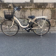 【京都発】京の楽チャリ　電動アシスト自転車　ヤマハ　白色② 26インチの画像