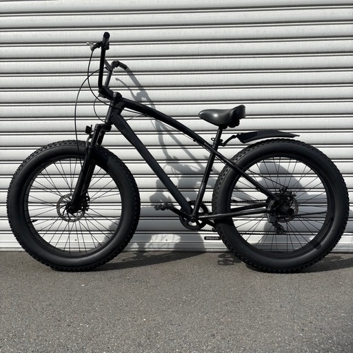 【15万で購入】ファットバイク 黒 特大26インチ 激レアBMXタイプ 極太タイヤ ビーチクルーザー HIPHOP アメ村 堀江 マウ