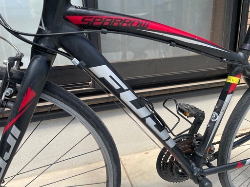 FUJI  クロスバイク　スタンド付　自転車　ロードタイプ