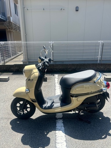 希少！2025年2月新車購入！長期の自賠責付き！ヘルメットも差し上げます！生産終了モデル ヤマハ　ビーノ　ベージュカラー