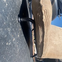 一人掛けソファー　オットマン付きの画像