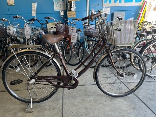 【大人用】整備済中古自転車 マルキン26型Madore 茶色 <自転車のオオムラ 静岡店>