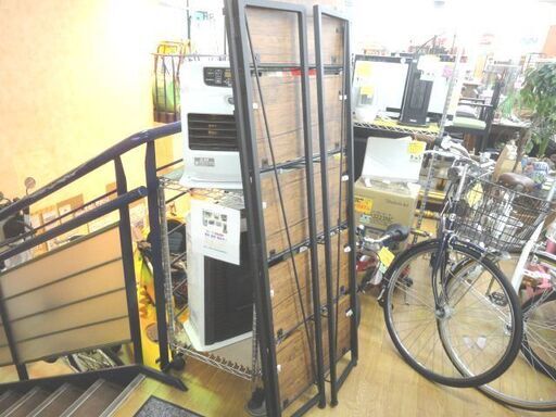 アイアンラック 5段 折りたたみ 幅60cm ブラウン オープンラック オープンシェルフ 棚 札幌 西岡店