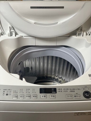送料・設置込み可?表示価格より10%OFF?洗濯機　7kg SHARP 2021年【分解クリーニング済み】