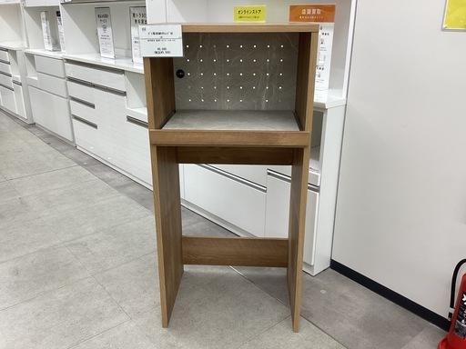 【トレファクピエリ守山店】【取りに来られる方限定】ゴミ箱収納付レンジ台　程度B