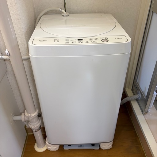 SHARP洗濯機 6キロ　あしあげ隊付き