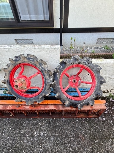 【40mm轴】オカダタイヤ 4-16 管理機・耕運機用 2本セット 希少サイズ