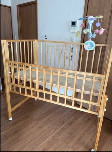 大和屋 yamatoyaトール Wオープン ベビーベッド ナチュラル