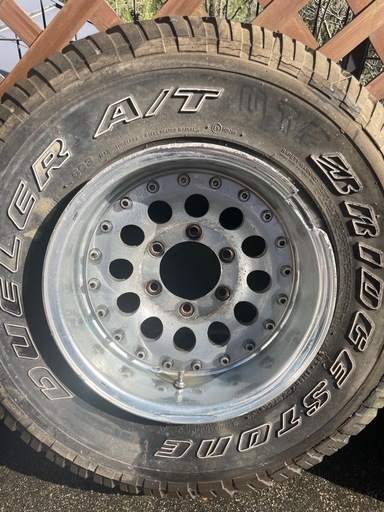 希少 15インチ 7J +24 6穴 4本セット パジェロ・ハイエース等に！レンコンホイール ジャンク扱い
