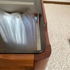Myer メイヤー スモークガラストップ ローテーブル ヴィンテージの画像