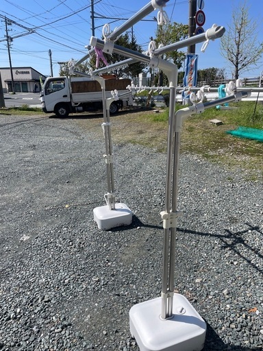 ベランダ用 物干し台 ステンレス 伸縮式 自立型 重り付き