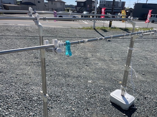 ベランダ用 物干し台 ステンレス 伸縮式 自立型 重り付き