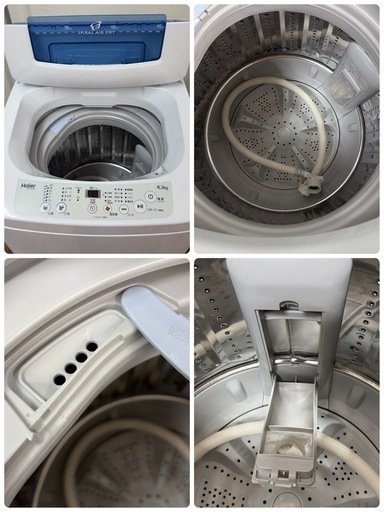 【?買取市場 6ヶ月保証】R338 ☀️ Haier / ハイアール 洗濯機（洗濯4.2㎏) 18年製 JW-K42M ⭐ 動作確認済