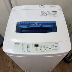 【🐤買取市場 6ヶ月保証】R338 ☀️ Haier / ハイアール 洗濯機（洗濯4.2㎏) 18年製 JW-K42M ⭐ 動作確認済 ⭐ クリーニング済の画像