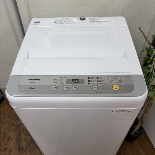 【?買取市場 6ヶ月保証】R719 ☀️ Panasonic / パナソニック 洗濯機 （洗濯5.0㎏) 18年製 NA-F50B11
